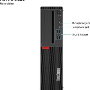 Lenovo ThinkCentre M910S SFF Desktop Computer, Intel Quad Core i5-6500 up to 3.6GHz, 16G DDR4, 512GB SSD, M8+M80, WiFi, BT, DP, VGA, Windows 10 Pro 64 Bit English/Spanish/French(Renewed)