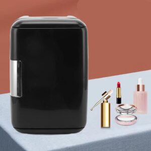 Mini Portable Fridge 4L Compact Refrigerator for Skincare Beauty Serum Face Mask Personal Cooler Includes 12V and AC Cords Desktop Accessory for Home Office Dorm Travel