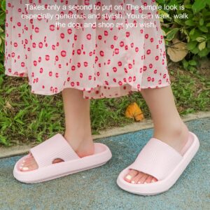 SUMMERJOY Cloud Slides for Women and Men, Soft Cloud Slippers, Massage Black Bubble Slides Easy Clean Thick Sole Non-slip Pillow Slippers, Shower, Swimming, Beach, Indoor and Outdoor Pillow Slides