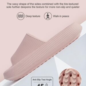 SUMMERJOY Cloud Slides for Women and Men, Soft Cloud Slippers, Massage Black Bubble Slides Easy Clean Thick Sole Non-slip Pillow Slippers, Shower, Swimming, Beach, Indoor and Outdoor Pillow Slides