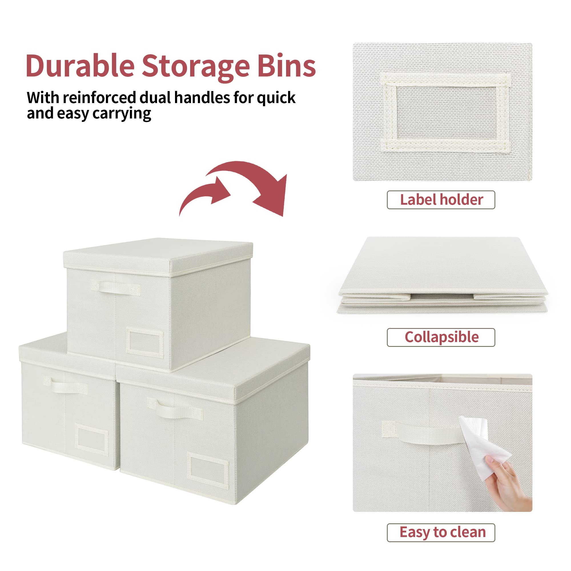 GRANNY SAYS Bundle of 1-Pack Extra Large Storage Boxes & 3-Pack Rectangle Storage Bins with Lids