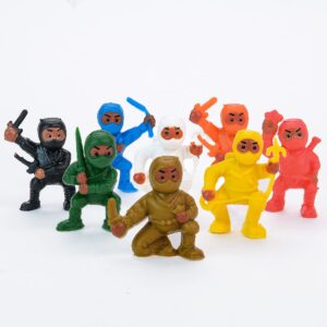 Mini Ninja Gaming Action Figures - Ninja Party Supplies - Ninja Kids Party Favor and Birthday Gift - Ninja Accessories - Easter Egg Fillers - Ninja Birthday Cake Topper - 25pcs