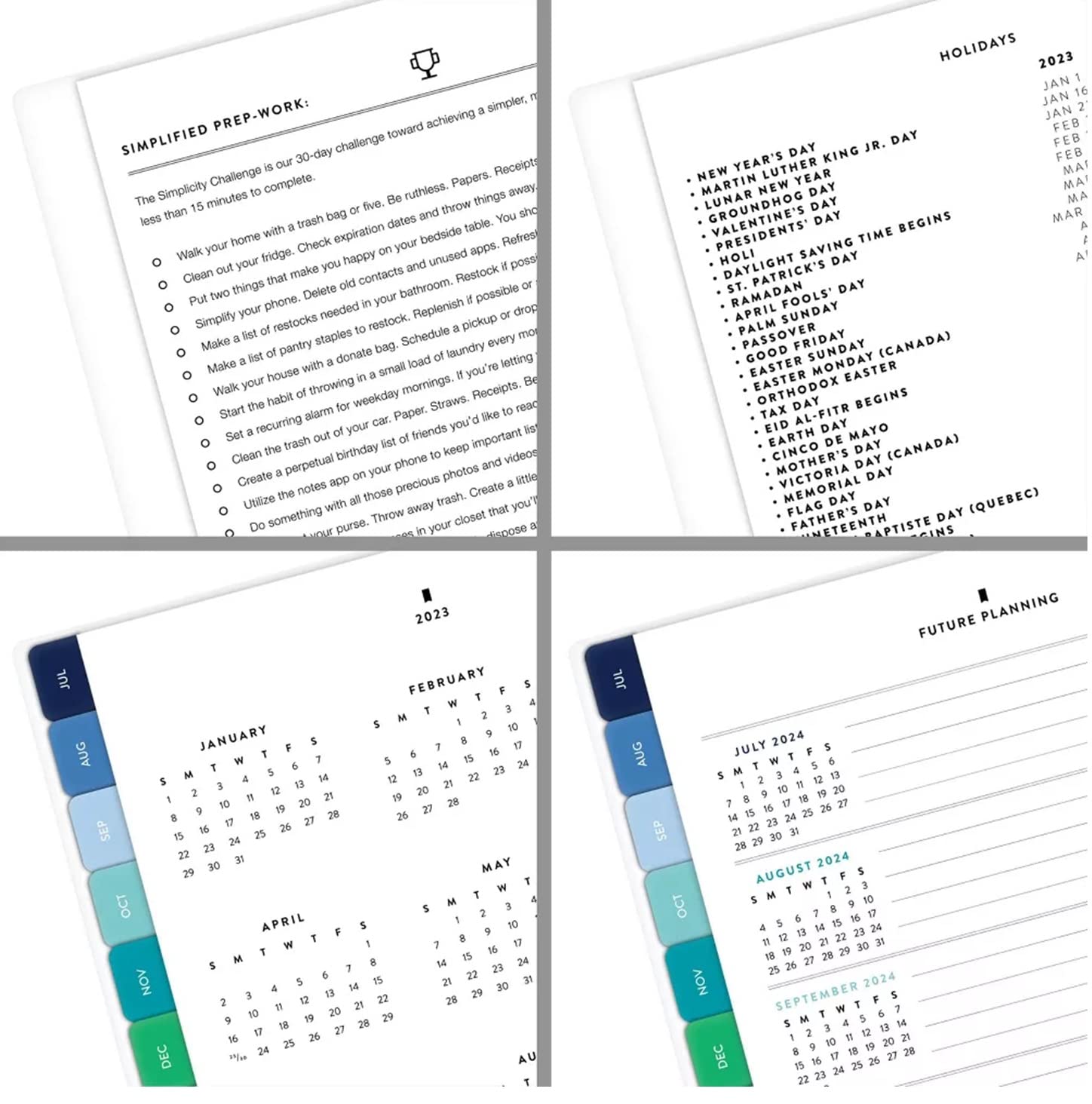 At-A-Glance Emily Ley Simplified Jul 2023 - Jun 2024 Planner 8.5"x5.375", Weekly/Monthly, Pineapple