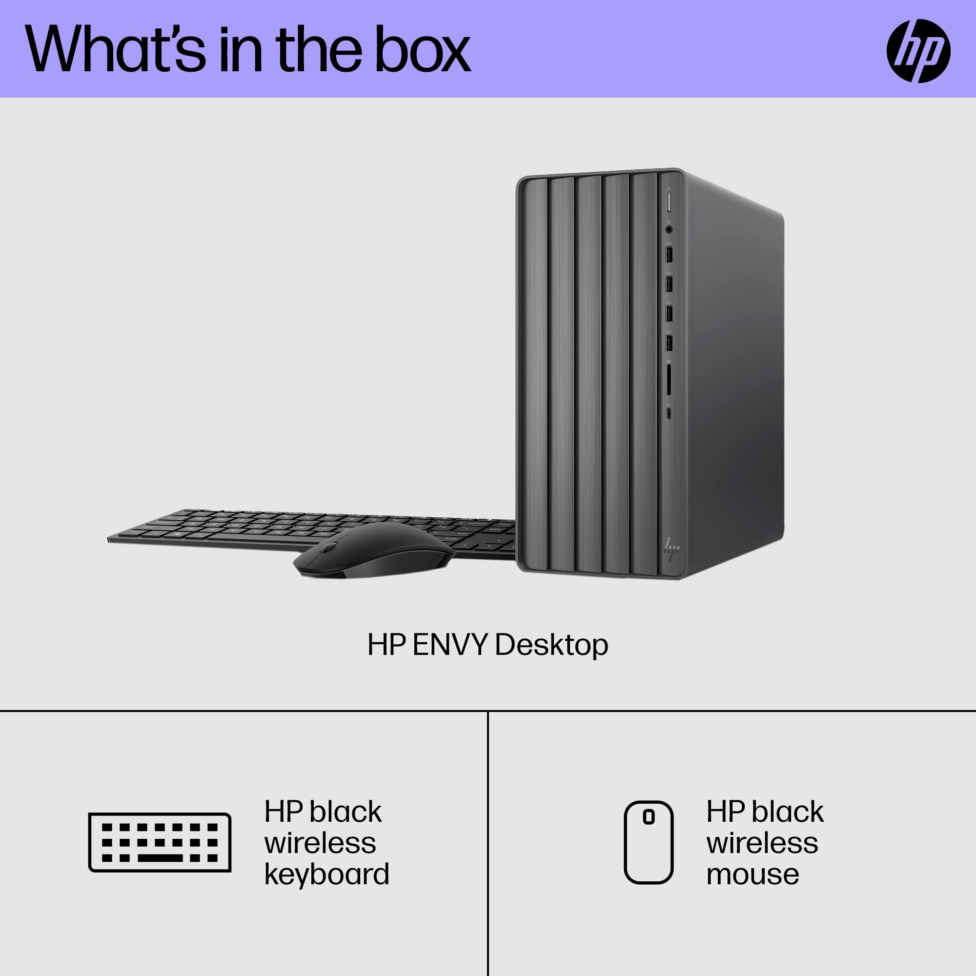 HP Envy Desktop PC, 13th Generation Intel Core i7-13700F, 16 GB RAM, 512 GB SSD, 1 TB HD, NVIDIA GeForce RTX 3050, Windows 11 Home, TE01-4050 (2023)