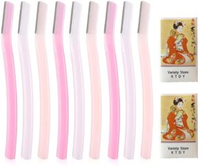 facial razor large for women pack of 9(3pcs x 3 packs) includes mayax original oil blotting paper japan import