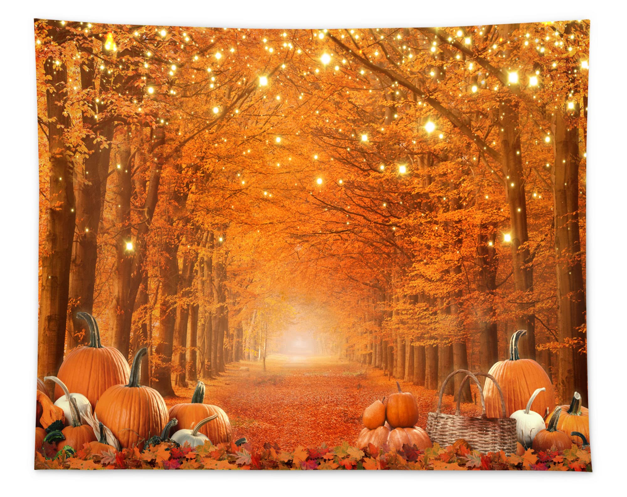 Allenjoy 10 x 8 FT Fall Photography Backdrop Thanksgiving Party Supplies Autumn Pumpkin Friendsgiving Background Decor Photo Booth Props