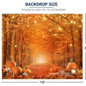 Allenjoy 10 x 8 FT Fall Photography Backdrop Thanksgiving Party Supplies Autumn Pumpkin Friendsgiving Background Decor Photo Booth Props