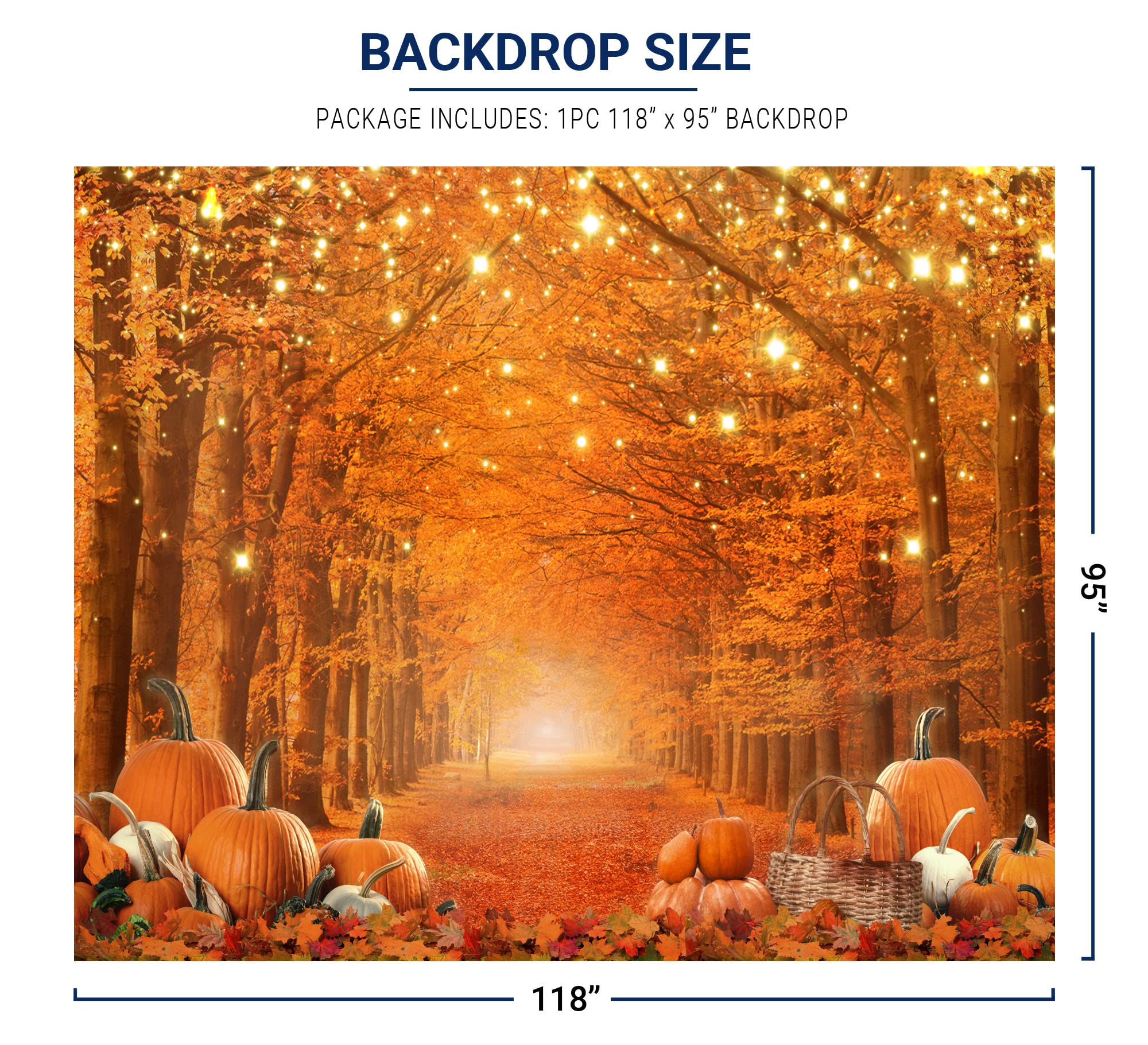 Allenjoy 10 x 8 FT Fall Photography Backdrop Thanksgiving Party Supplies Autumn Pumpkin Friendsgiving Background Decor Photo Booth Props