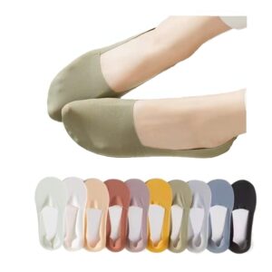forjmmp 10/20 pairs no show socks for women non-slip low cut liner socks invisible ice silk socks (10 pairs)