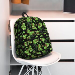 Giwawa Camouflage Dots Backpack for School - Video Game Backpacks for Boys Girls Green Gamer Backpack Camo Preschool Bookbags Rucksack Daypack