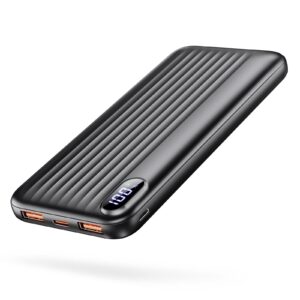 keoll portable charger 15000mah power bank with 22.5w fast charging, led display backup battery 3 output & 2 input external battery packs, phone charger for iphone 14/13 pro/galaxy/pixel/nexus/ipad