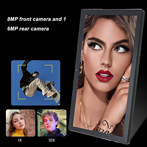 Tablet 10.1 inch Android 12 Tablet, 8GB RAM and 256GB ROM, Octa Core CPU, 5G WiFi, Support 4G Communication Network, Dual 16MP and 8MP Camera, Black