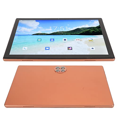 Tablet 10.1 inch Android 12 Cellular Tablet, 8GB RAM and 256GB ROM, Octa Core CPU, 16MP and 8MP Camera, 7000mAh Battery Tablet PC, Orange