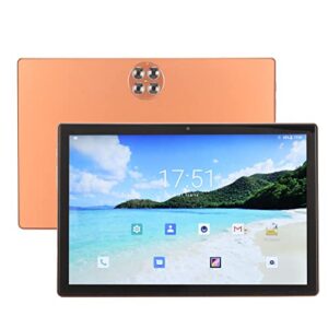 tablet 10.1 inch android 12 cellular tablet, 8gb ram and 256gb rom, octa core cpu, 16mp and 8mp camera, 7000mah battery tablet pc, orange