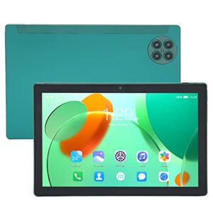 tablet 10.1 inch android 12 tablet, 8gb ram and 256gb rom, octa core cpu, 5g wifi, support 4g communication network, dual 16mp and 8mp camera, green