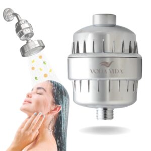 voda vida shower filter for hard water | remove chlorine and heavy metals (15 stage shower filter)