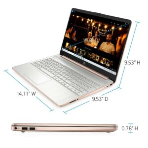 HP 15-ef1073wm, 15.6" HD Screen, AMD Athlon Silver 3050U, 4 GB DDR4 Memory, 128 GB SSD, 1-Year Office 365, Win 10 Home S Mode, Rose Gold