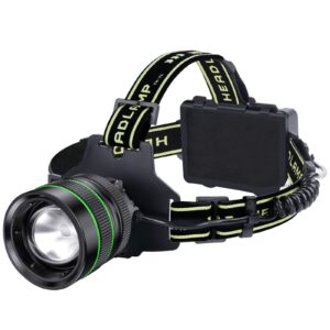 ahhzdzq 120,000lm super bright led rechargeable headlamp, zoomable head lamp with 5 lighting modes, 90° adjustable & ip67 waterproof for camping | hiking | climbing | fishing | hunting | auto repair
