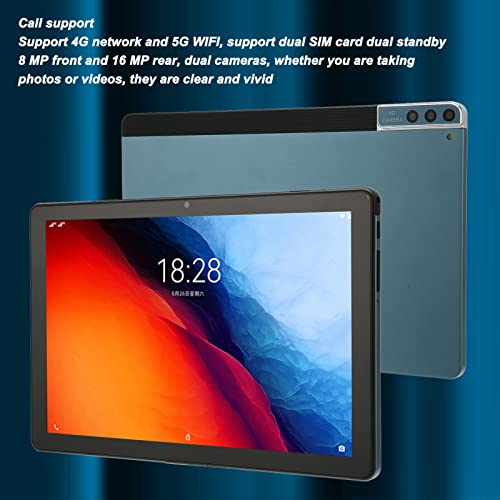 Qinlorgo 4G Calling Tablet, Octa Core Processor 12GB RAM 128GB ROM HD Tablet 100-240V for Android 11 for Learning (US Plug)