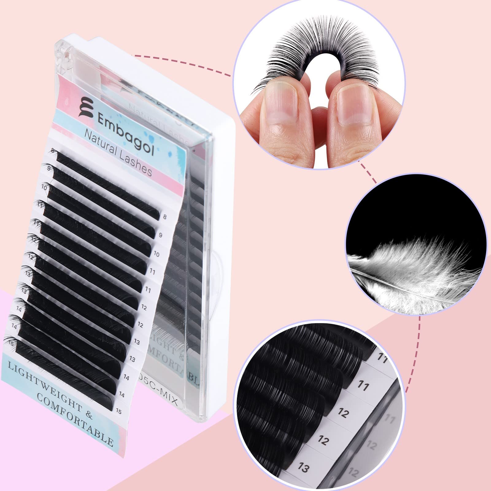 Embagol Lash Practice Kit For Beginners Professional Lash Mannequin Head With Replacement Eyelids, Glue Rings, Lash Glue Remover Tweezer Eyelash Extensions Training School Supplies