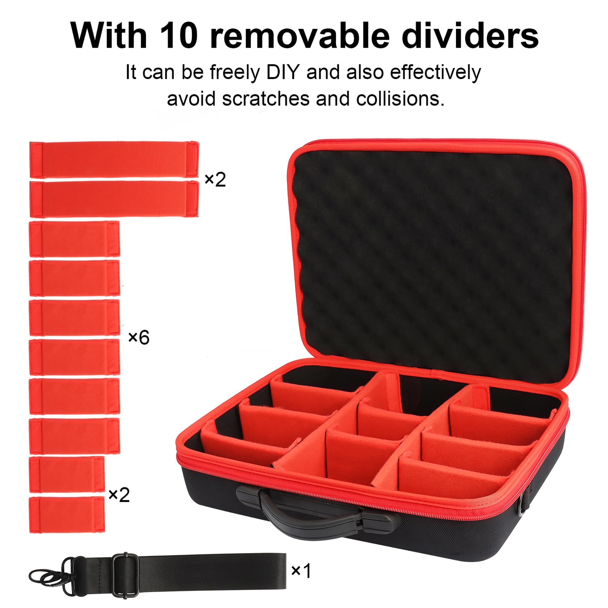 Xinriga Waterproof Battery Case,Compatible for Milwaukee M12 M18 Batteries,Battery Chargers and Power Tools with Adjustable Compartments for 18V 12V 2.0/3.0/4.0/5.0/6.0/6.5/8.0/9.0/12.0-Ah (Case Only)