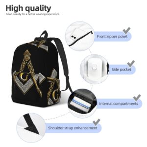 FYCFSLMY Master Mason Masonic Backpack with Adjustable Straps, Suitable for Travel Picnics Activities