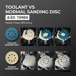 50pcs Diamond Shape 5 Inch Sanding Disc, Revolutionary Patent Assorted 8 Hole Hook and Loop Sanding Discs for Random Disc Sanders & Orbital Sanders (60-400 Grit) by toolant