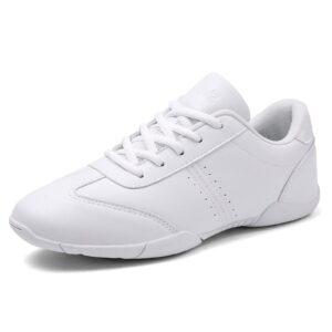 cerythrina women cheerleading dance shoes girls cheer shoes lace-up athlete training cheerleading sneakers lightweight competition sneakers white 36