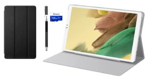 samsung galaxy tab a7 lite 8.7" (32gb, 3gb) wi-fi tablet, octa-core mediatek mt8768t processor, silver + accessories