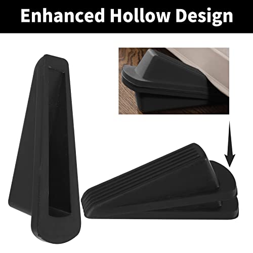 Door Stoppers, 2 Pack Premium Rubber Door Stoppers for Bottom of Door Security Rubber, Door Stopper Wedge for Carpet Heavy Duty Door