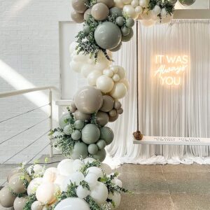Pearl White Balloons Double Stuffed Sand White Ivory Balloons Different Sizes 18/12/5in White Pastel Cream Balloons Neutral Balloon Arch Kit For Birthdays Wedding Bridal Baby Shower Party Decorations.
