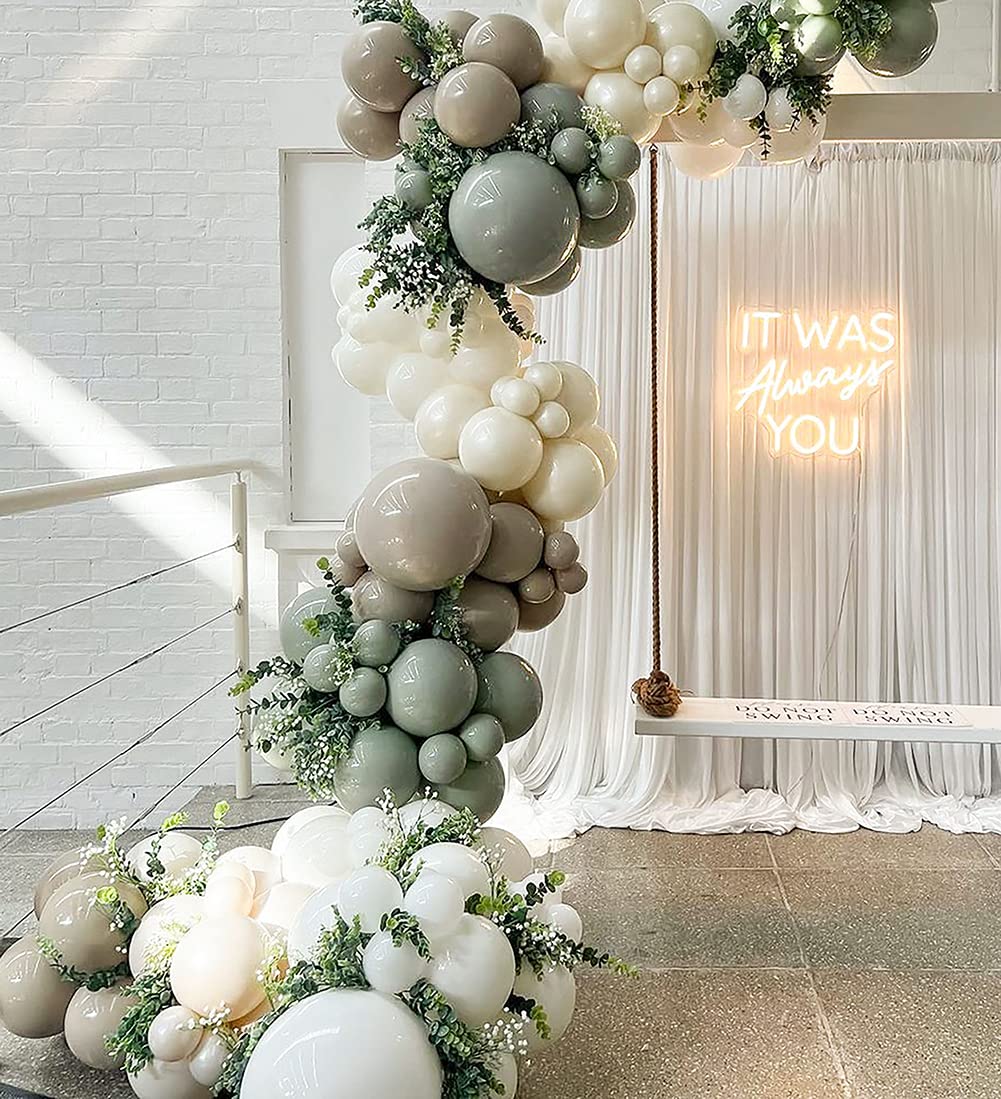 Pearl White Balloons Double Stuffed Sand White Ivory Balloons Different Sizes 18/12/5in White Pastel Cream Balloons Neutral Balloon Arch Kit For Birthdays Wedding Bridal Baby Shower Party Decorations.