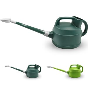 1 gallon watering can for outdoor plants, watering can indoor plants with removable long spout and sprinkler head, plastic large watering can for garden flowers vegetables