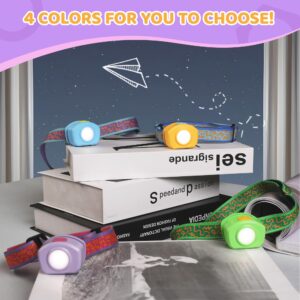 EverBrite LED Headlamp Rechargeable Kids Headlamp with RGB Mode and Adjustable Headband, 3 Modes Multicolor Headlamps for Kids, Bright Kids Head Lamp for Camping, Reading, Exploring, Parties