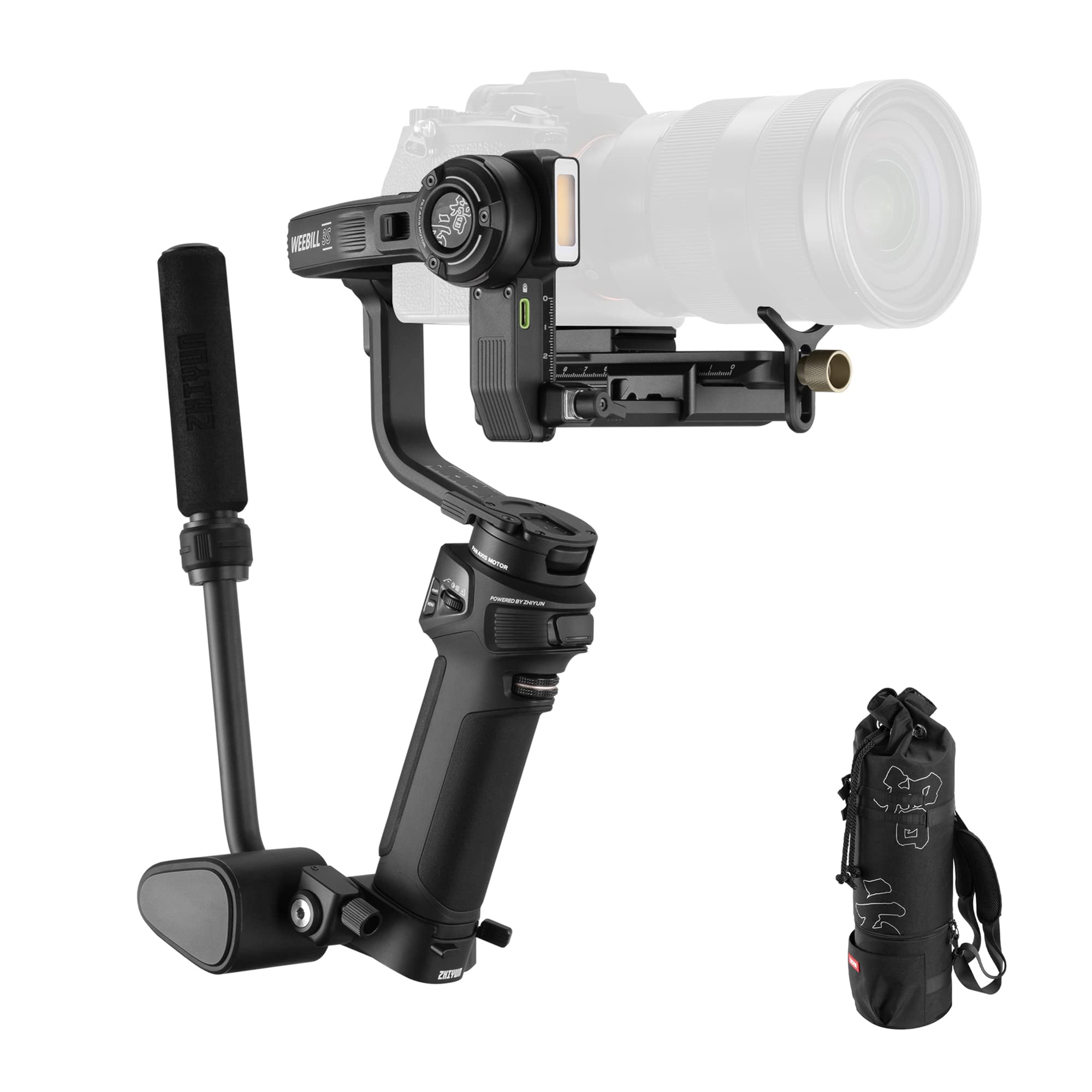 ZHIYUN Weebill 3S Combo Gimbal Stabilizer for DSLR and Mirrorless Camera Canon/Nikon/Sony/Panasonic/Fujifilm, Native Vertical Shooting,Extendable Sling Grip