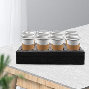 ULTECHNOVO Milk Tea Cup Holder Coffee Car Trash Can Necessities Non-Tipping Cup Holder Foam Drink Carrier Cup Holders for Drinks 4 Cup Hole Out Multi Cages Pearl Cotton Food Travel re-usable