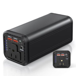 27000mah power bank with 100w ac outlet,60w pd type-c output&input portable laptop charger，2 usb output(qc3.0 18w) power bank，97.2 wh fast charging for phone, notebook, drone and more (n2)