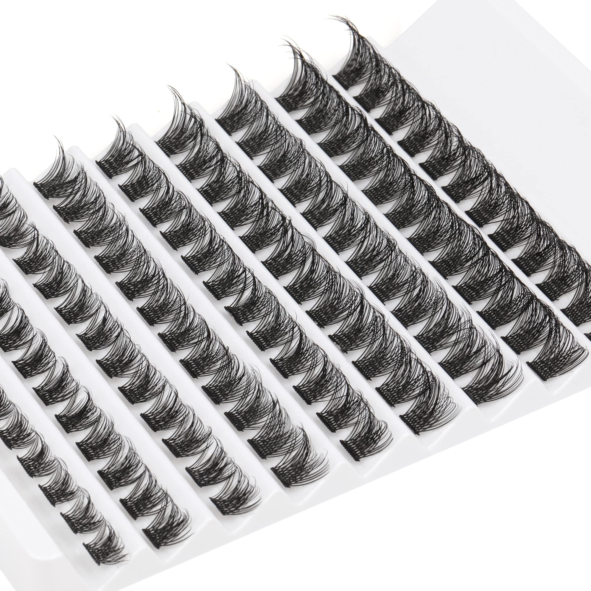 Lash Clusters DIY Lash Extension D Curl Individual Lashes 8-16mm Eyelash Clusters 108 pcs Natural Fluffy Cluster Lash Extensions Wispy Eyelash Extension DIY at Home by TOOCHUNAG