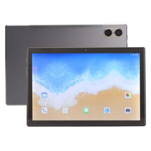 android tablet 10 inch ips hd screen, 8gb ram 256gb rom gaming tablet with 2 card slots, 4g lte and 5g wifi, 8mp front 16mp mp rear camera, 7000mah, grey