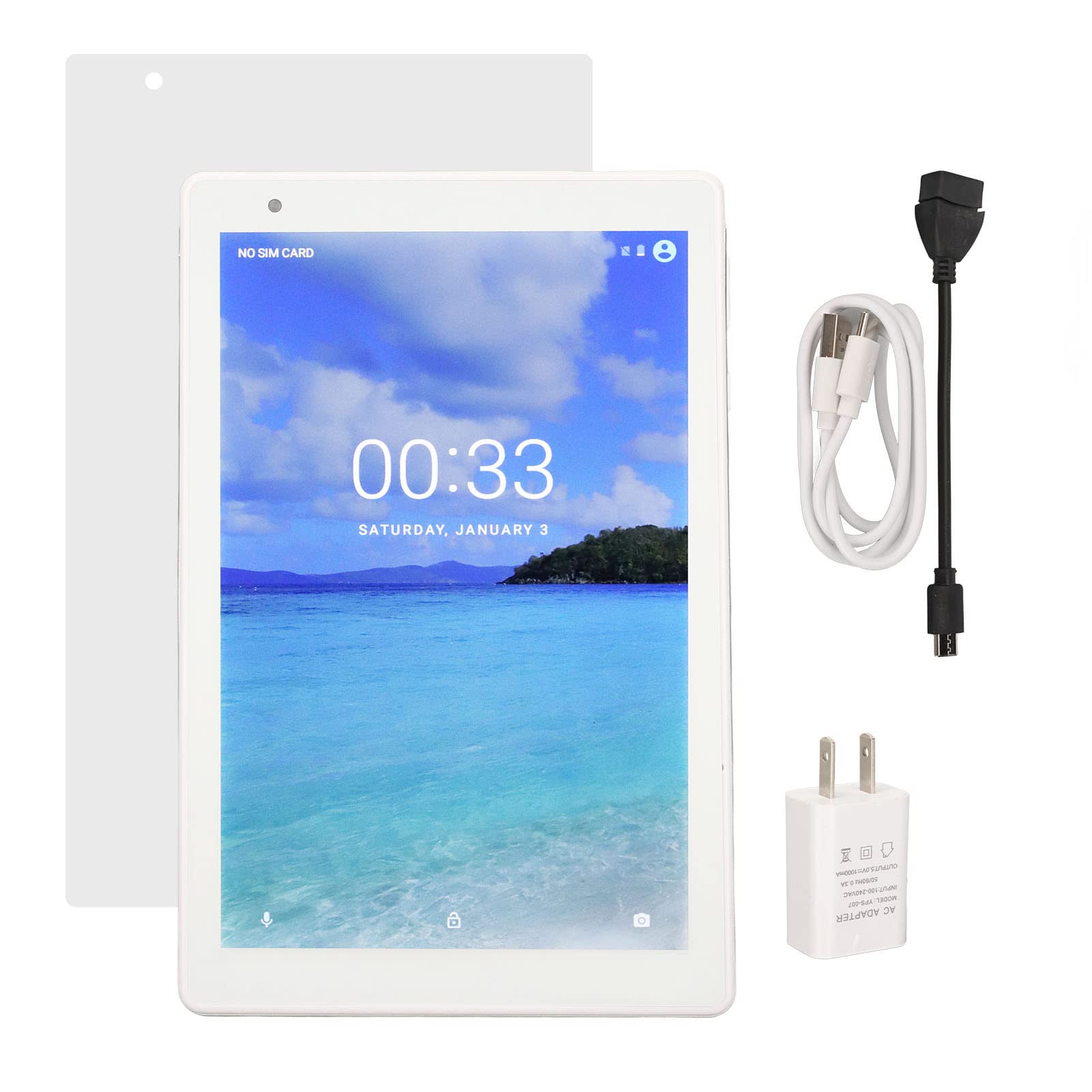 8.1 Inch Tablet Android 10 Tablet, Kids Tablet, 4GB RAM 64GB ROM, HD Display, 128GB Expand, 2MP+5MP Dual Camera,2.4G/5G WiFi, BT,3G Network, Dual Sim Slot, 5000mAh Battery