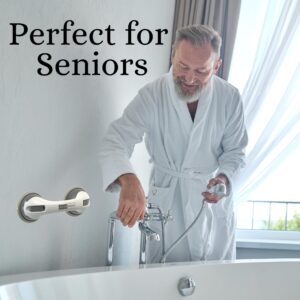 Grab Bars for Shower - Suction Shower Handle - Grab Bars for Elderly for Wall - Grab Bars for Bathroom - Shower Grab Bars for Seniors - Shower Handles for Elderly - Suction Grab Bars for Showers