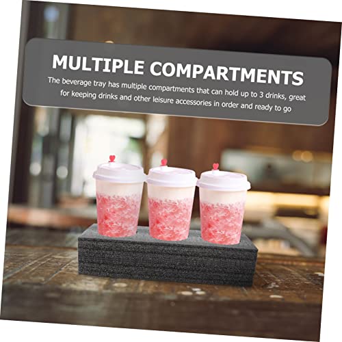 2pcs Milk Tea Drink Cup Holder Foam Drink Carrier Holder Trays car Stands Cup Drink Carrier to Go Disposable car Accessory Takeout Packing Supply Pearl Cotton Compost re-usable