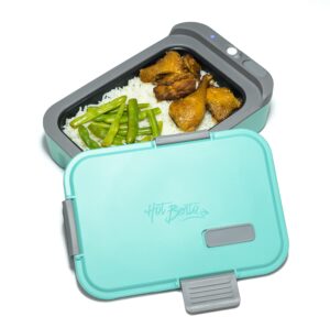 hot bento – self heated lunch box and food warmer – battery powered, portable, cordless, hot meals for office, travel, jobsite, picnics, outdoor recreation, kitchen meal prep, limpet shell