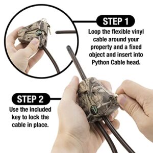 Master Lock Cable Lock, Python Adjustable Keyed Cable Lock, 6 ft. Long Cable, 2 Pack Mossy Oak Country DNA Camouflage