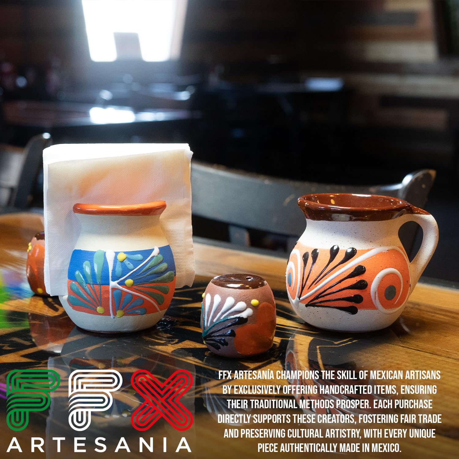 FFX Artesania Mexican Terracotta Coffee Mugs Clay Cups Tazas Para Cafe de Barro Artisan Made EACH MUG UNIQUE Hand Painted Terracotta Cocktail Glasses Tea Decor