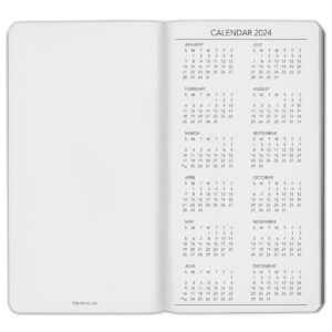 2024 Harbor Pocket Monthly Planner - Cambridge Orchid Flower - 6x3.25"