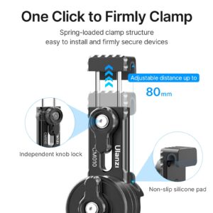 ULANZI CM010 Fence Mount for Mevo, GoPro, iPhone, Phone, AKASO, DJI Osmo Action, Insta360, Mevo Start for Baseball Softball Tennis Recording, Cameras Net Chain Link Fence Clip Mount Holder