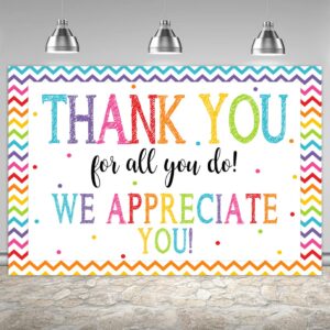 6x4ft Thank You for All You Do Backdrop Congratulations Graduates Background Be Thankful to The Teacher Doctor Staff in Class of 2023 Prom Photography for Senior Year Party Decoration Banner