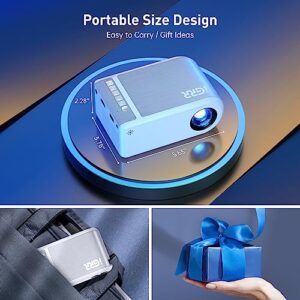 Mini Projector, Portable Outdoor Movie Projector 1080P Supported, Home Theater Video Projector Compatible with iOS/Android/TV Stick/HDMI/USB/PC/Laptop