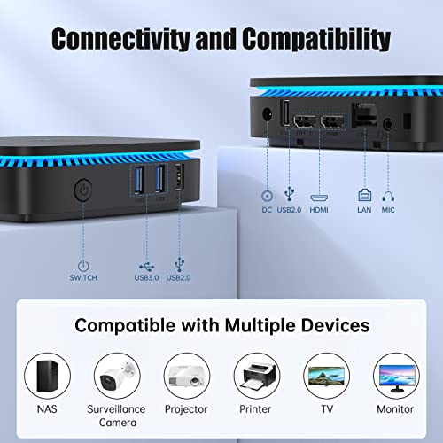 KAMRUI Mini PC Intel 12th Gen N95(up to 3.4GHz) 16GB RAM 512GB ROM, Mini Computer Micro PC, Small Desktop Dual Display, 4K UHD, Storage Upgrade, WiFi/BT4.2 for Business/Home/Office, IOT Tiny PC